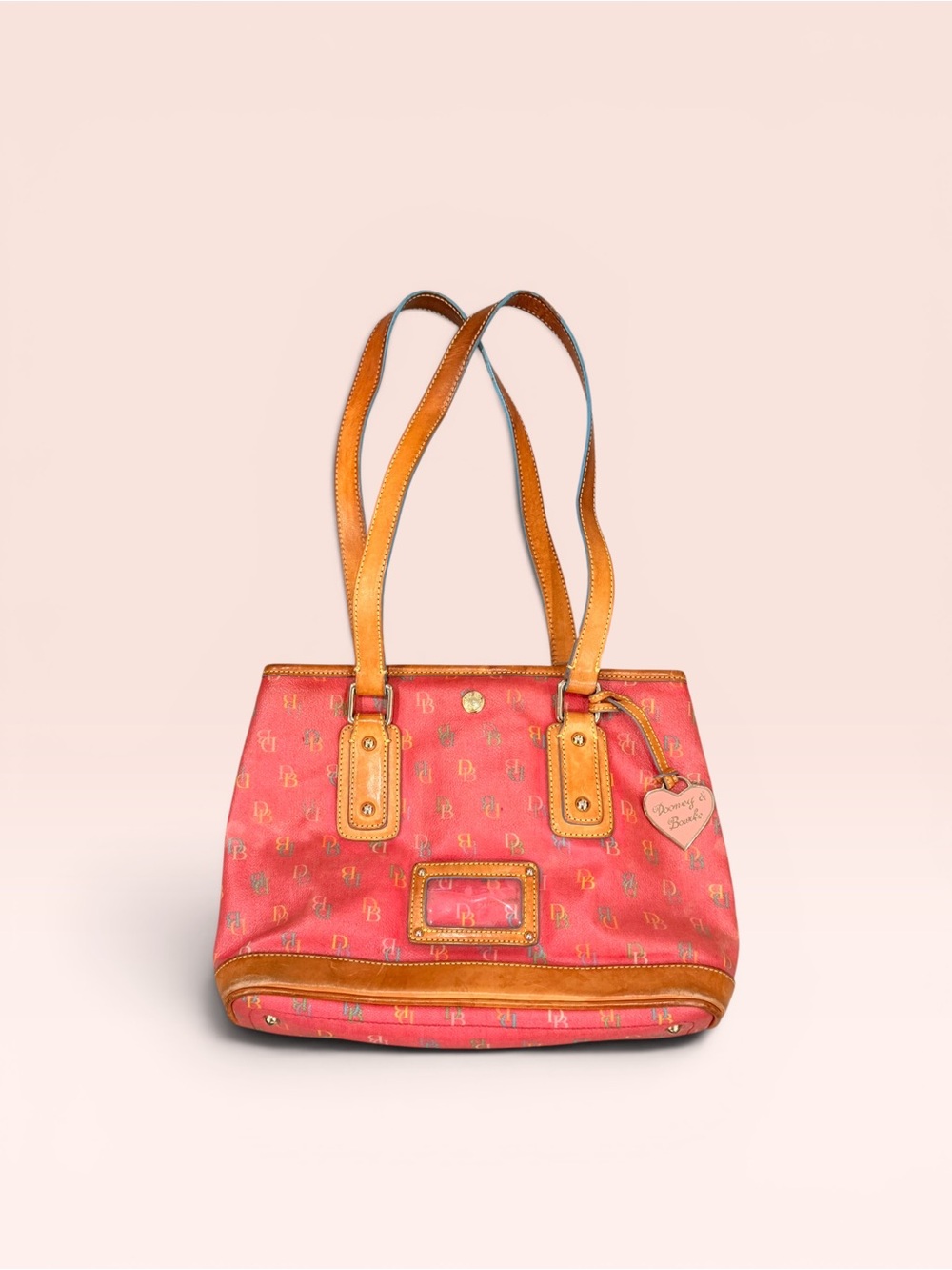 ✨Vintage Dooney & Bourke Pink Monogram Tote  Bag Y2K Shoulder purse 👛 ✨